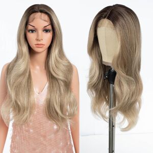 Style Icon Blonde Lace Front Wig 24 Inch Long Wave Synthetic Wig For Women Ombr Style Icon Blonde Lace Front Wig 24 Inch Long Wave Synthetic Wig For Women Ombr