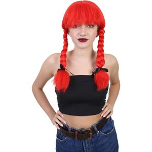 Hpo Halloween Party Online Hpo Womens Farm Girl Medium Red Wig Premium Breathable Capless Cap Flame-Re Hpo Halloween Party Online Hpo Womens Farm Girl Medium Red Wig Premium Breathable Capless Cap Flame-Re