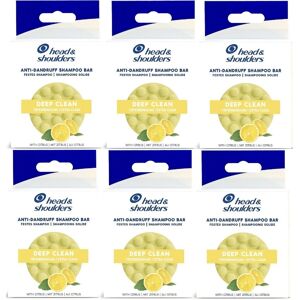 6 X Head & Shoulders Anti-Dandruff Solid Shampoo Bar, Deep Clean, With Citrus, 7 6 X Head & Shoulders Anti-Dandruff Solid Shampoo Bar, Deep Clean, With Citrus, 7