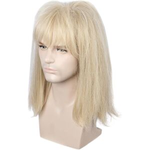 Linfairy 80s Heavy Metal Halloween Mullet Fancy Dress Wig (Blonde Mix) Linfairy 80s Heavy Metal Halloween Mullet Fancy Dress Wig (Blonde Mix)