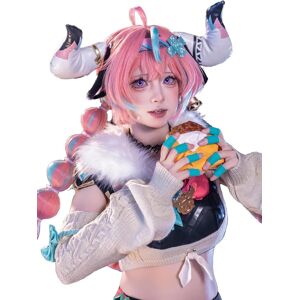 Osias Varesa Cosplay Wig Long Pink And Green With Two Braids Osias Varesa Cosplay Wig Long Pink And Green With Two Braids
