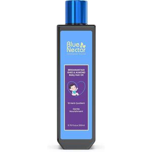 Blue Nectar Ayurvedic Baby Hair Oil With Organic Ghee, Almond Oil, Coconut Oil Blue Nectar Ayurvedic Baby Hair Oil With Organic Ghee, Almond Oil, Coconut Oil