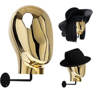 Tingsing Wall Mount Mannequin Head Wig Stand Chrome Wig Holder Hanging Detachab Tingsing Wall Mount Mannequin Head Wig Stand Chrome Wig Holder Hanging Detachab