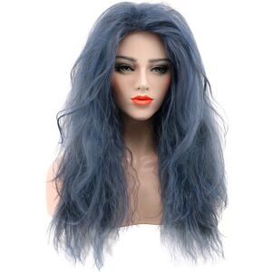 Karlery Adult Women Dark Blue Long Curly Wig Halloween Cosplay Witch Costume Pa Karlery Adult Women Dark Blue Long Curly Wig Halloween Cosplay Witch Costume Pa