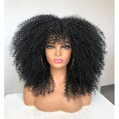 cocrowns Cocrowns 16inch Afro Kinky Curly Wig With Bangs Long Curly Wigs For Black Women cocrowns Cocrowns 16inch Afro Kinky Curly Wig With Bangs Long Curly Wigs For Black Women