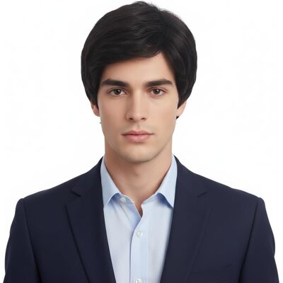 R Reewes Fashion Hair Reewes Men'S Wig Short Curly Wig Men'S Wigs With Bangs Natural Synthetic Full W R Reewes Fashion Hair Reewes Men'S Wig Short Curly Wig Men'S Wigs With Bangs Natural Synthetic Full W