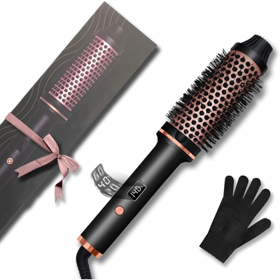 Branded Thermal Hair Brush For Styling, 3-In-1 Professional Heated Round Haribrush Curly Branded Thermal Hair Brush For Styling, 3-In-1 Professional Heated Round Haribrush Curly