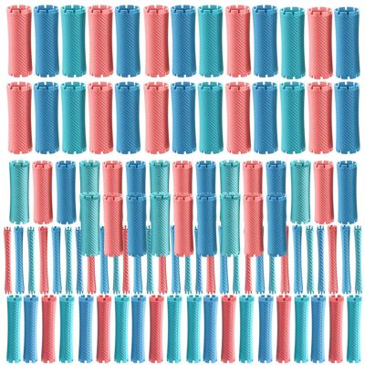 Care+ 100pcs/set 10 Sizes Hair Perm Rods Kit Cold Permanent Bar Plastic Curlers8320 Care+ 100pcs/set 10 Sizes Hair Perm Rods Kit Cold Permanent Bar Plastic Curlers8320