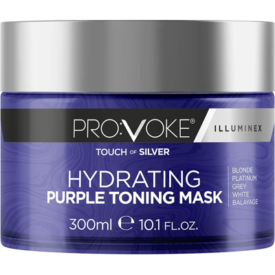 Provoke Touch Of Silver Hydrating Purple Hair Mask 300ml - Brightens Blonde Provoke Touch Of Silver Hydrating Purple Hair Mask 300ml - Brightens Blonde
