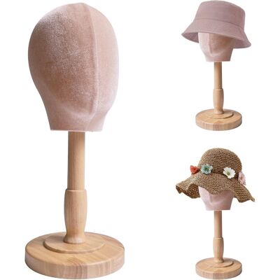 Nn-Velvet-Mmt-Wood-Short-Ch-Uk Velvet Mannequin Head Wig Head Stand, Plastic Wig Holder, Manikin Head Block Wi Nn-Velvet-Mmt-Wood-Short-Ch-Uk Velvet Mannequin Head Wig Head Stand, Plastic Wig Holder, Manikin Head Block Wi
