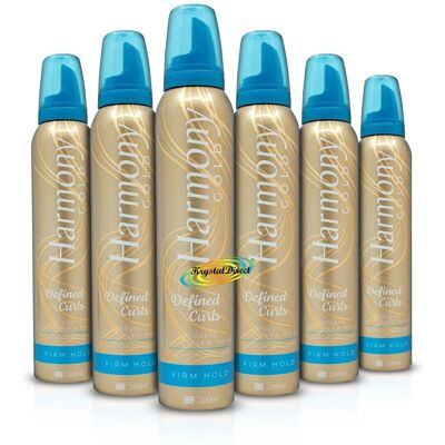 6x Harmony Gold Defined Curls & Waves Firm Hold Hair Mousse 200ml 6x Harmony Gold Defined Curls & Waves Firm Hold Hair Mousse 200ml