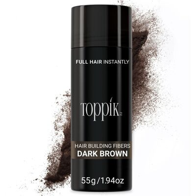 Toppik Dark Brown Hair Building Fibers - 55g - Thin Hair Solution Toppik Dark Brown Hair Building Fibers - 55g - Thin Hair Solution