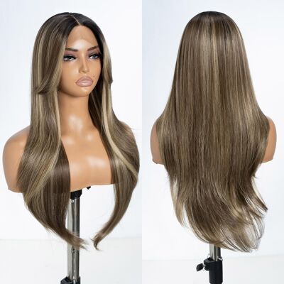 style Icon Style Icon Curtain Bangs Wig Hd Lace Front Wigs 26 Inches Brown Highlight Long style Icon Style Icon Curtain Bangs Wig Hd Lace Front Wigs 26 Inches Brown Highlight Long