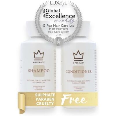 Sulphate Free Hair Extension Shampoo And Conditioner System G Fox Hair®250ml, Sulphate Free Hair Extension Shampoo And Conditioner System G Fox Hair®250ml,