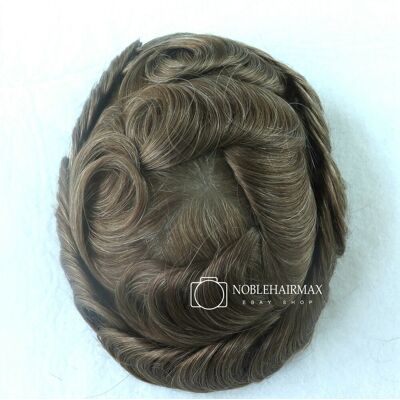 Noble Hair Plus Mens Hair Replacement System Wig Natural Hairline Ultra Thin Skin Grey Hairpiece Noble Hair Plus Mens Hair Replacement System Wig Natural Hairline Ultra Thin Skin Grey Hairpiece