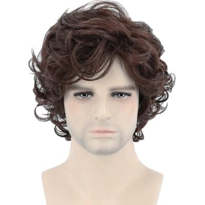 Topcosplay Mens Wigs Short Curly Fluffy Cosplay Halloween Character Costume Wig Topcosplay Mens Wigs Short Curly Fluffy Cosplay Halloween Character Costume Wig