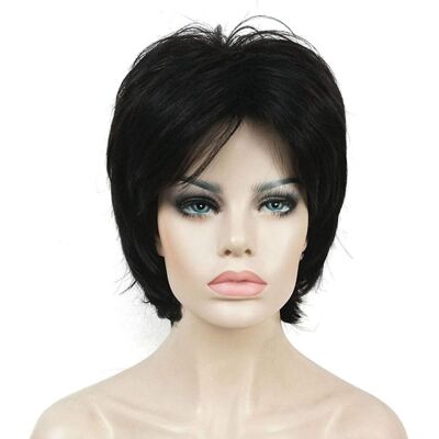 Lydell Short Layered Shaggy Full Synthetic Wig Wigs Natural Black Lydell Short Layered Shaggy Full Synthetic Wig Wigs Natural Black
