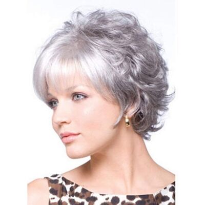 Royalfirst Wigs For Women Short Wig Silver Gray Hair Wigs Party Cosplay Wig With Wig Cap Royalfirst Wigs For Women Short Wig Silver Gray Hair Wigs Party Cosplay Wig With Wig Cap