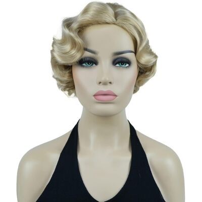 Lydell Vintage Cosplay Party Wig Short Finger Wavy Flapper Hairpiece +free Wig Lydell Vintage Cosplay Party Wig Short Finger Wavy Flapper Hairpiece +free Wig