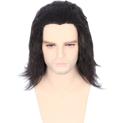 Topcosplay Men'S Short Straight Wig Cosplay Wig, Short Black Layered Wigs For H Topcosplay Men'S Short Straight Wig Cosplay Wig, Short Black Layered Wigs For H