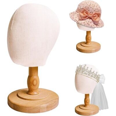 Tingsing 20 Inch Baby Mannequin Head, Wig Stand Holder For Kids, Toddler Children Hat Di Tingsing 20 Inch Baby Mannequin Head, Wig Stand Holder For Kids, Toddler Children Hat Di