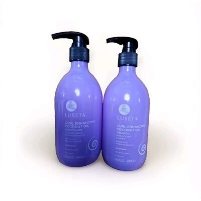Luseta Curl Enhancing Coconut Oil Shampoo & Conditioner 500ml X2 All Curl Type Luseta Curl Enhancing Coconut Oil Shampoo & Conditioner 500ml X2 All Curl Type