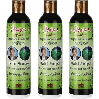 3 X Jinda Hair Growth Shampoo Stop Hair Loss Thin Hair Natural Herbal 250ml 3 X Jinda Hair Growth Shampoo Stop Hair Loss Thin Hair Natural Herbal 250ml