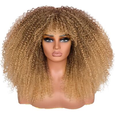 Lizzyhair Lizzy Curly Afro Wigs For Black Women 18 Inches Afro Bomb Curly Wig With Bangs Lizzyhair Lizzy Curly Afro Wigs For Black Women 18 Inches Afro Bomb Curly Wig With Bangs