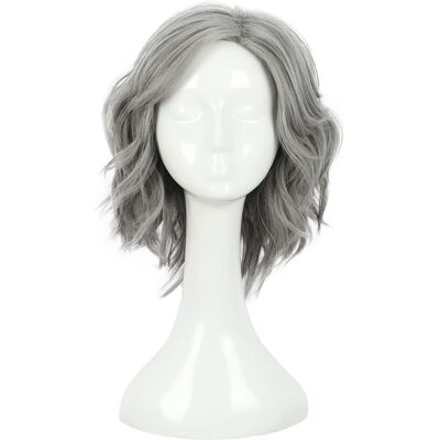 Karlery Old Lady Gray Wavy Wig Natural Looking Daily Halloween Cosplay Party Wi Karlery Old Lady Gray Wavy Wig Natural Looking Daily Halloween Cosplay Party Wi
