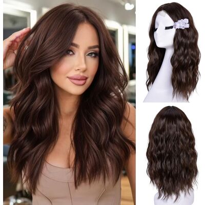 Lizzyhair Lizzy Short Wavy Wig 18 Inch Middle Part Curly Wavy Bob Wigs For Women Natural Lizzyhair Lizzy Short Wavy Wig 18 Inch Middle Part Curly Wavy Bob Wigs For Women Natural