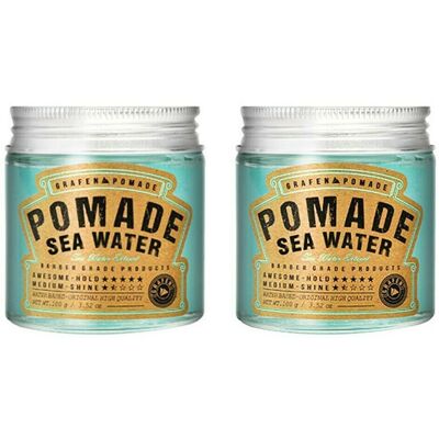Grafen Sea Water Pomade Wax / Mens Hair Styling Strong Hold / 100g X 2ea Grafen Sea Water Pomade Wax / Mens Hair Styling Strong Hold / 100g X 2ea