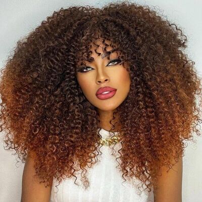 Lizzyhair Lizzy Curly Afro Wigs For Black Women 18 Inches Afro Bomb Curly Wig With Bangs Lizzyhair Lizzy Curly Afro Wigs For Black Women 18 Inches Afro Bomb Curly Wig With Bangs