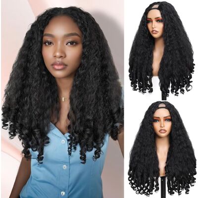 Yacurcur Afro Wig V Part Kinky Curly Wigs For Black Women 180% Density Wear And Go Gluel Yacurcur Afro Wig V Part Kinky Curly Wigs For Black Women 180% Density Wear And Go Gluel