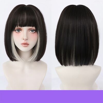 Care+ Short Hanging Ears Dye Wig Black Beige Brown Fashionable Adjustable Straight Bye Care+ Short Hanging Ears Dye Wig Black Beige Brown Fashionable Adjustable Straight Bye