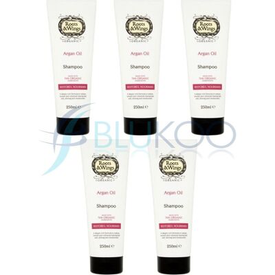 Roots And Wings Organic Argan Oil Shampoo - 250ml (Pack Of 5) Roots And Wings Organic Argan Oil Shampoo - 250ml (Pack Of 5)