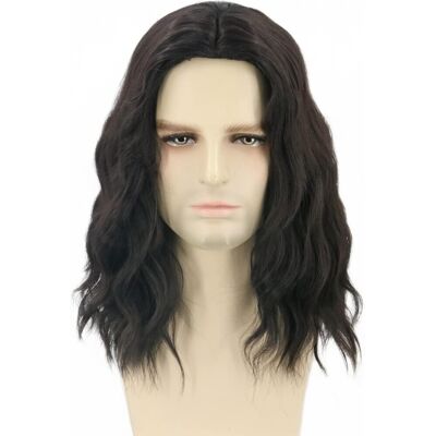 Topcosplay Mens Black Wig Short Curly Wig 70s 80s Rocker Wig Male Cosplay Wigs Topcosplay Mens Black Wig Short Curly Wig 70s 80s Rocker Wig Male Cosplay Wigs