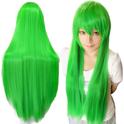 Imissu 80cm Long Straight Natural Hair Cosplay Wigs With Bangs Colorful Hallowe Imissu 80cm Long Straight Natural Hair Cosplay Wigs With Bangs Colorful Hallowe