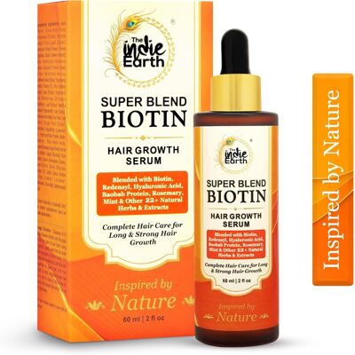 The Indie Earth Biotin Hair Serum Formulated With Biotin, Hyaluronic Acid, Baob The Indie Earth Biotin Hair Serum Formulated With Biotin, Hyaluronic Acid, Baob
