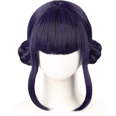 Lemarnia Anime Cosplay Wig Black Purple Halloween Party Costume Wigs Lemarnia Anime Cosplay Wig Black Purple Halloween Party Costume Wigs