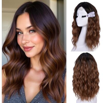 Lizzyhair Lizzy Short Wavy Wig 18 Inch Middle Part Curly Wavy Bob Wigs For Women Natural Lizzyhair Lizzy Short Wavy Wig 18 Inch Middle Part Curly Wavy Bob Wigs For Women Natural