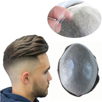 Noble Hair Plus Ultra Thin Skin Mens Hair Replacement System Hairpieces Human Hair Toupee Wig #6 Noble Hair Plus Ultra Thin Skin Mens Hair Replacement System Hairpieces Human Hair Toupee Wig #6