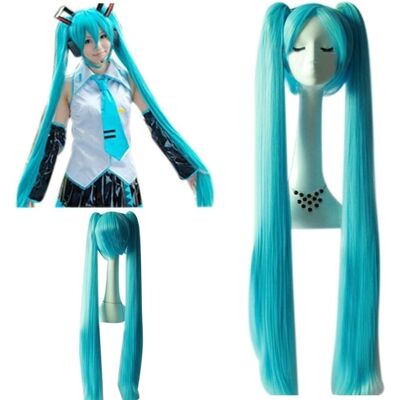 Juanxian Women'S Fashion Super Long Straight Animation Cosplay Wigs With Free Cap (Sky B Juanxian Women'S Fashion Super Long Straight Animation Cosplay Wigs With Free Cap (Sky B
