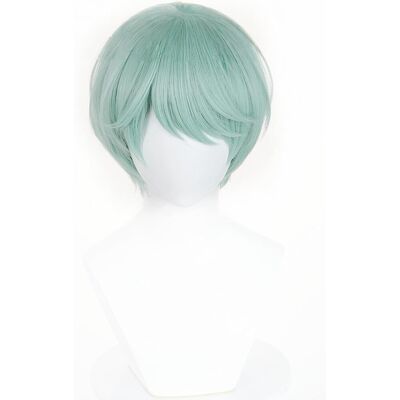 Lemarnia Anime Cosplay Wig Light Green Men'S Short Wig Halloween Party Costume Wigs Lemarnia Anime Cosplay Wig Light Green Men'S Short Wig Halloween Party Costume Wigs
