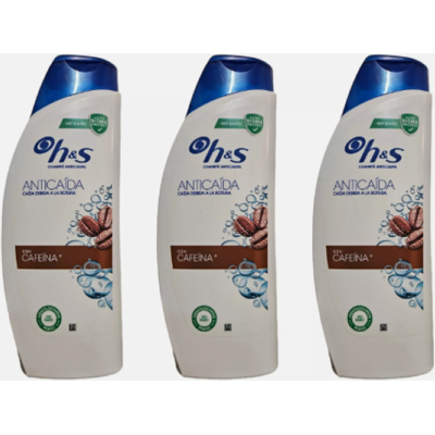 3x Head & Shoulders Anti-Hair Loss Prevention Shampoo With Caffeine 600ml 3x Head & Shoulders Anti-Hair Loss Prevention Shampoo With Caffeine 600ml