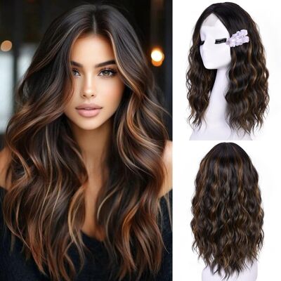 Lizzyhair Lizzy Short Wavy Wig 18 Inch Middle Part Curly Wavy Bob Wigs For Women Natural Lizzyhair Lizzy Short Wavy Wig 18 Inch Middle Part Curly Wavy Bob Wigs For Women Natural