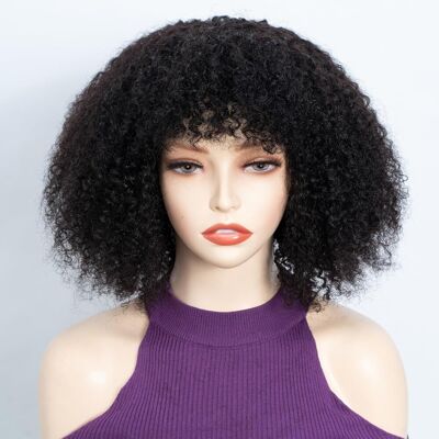 Fashion Idol Short Curly Bob Human Hair Wigs With Bangs Jerry Curl Brazilian Vi Fashion Idol Short Curly Bob Human Hair Wigs With Bangs Jerry Curl Brazilian Vi