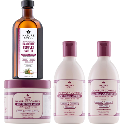 Nature Spell Dandruff Complex Set, Soothing & Hydrating Formula, Helps Reduce Flaking & Dryne Nature Spell Dandruff Complex Set, Soothing & Hydrating Formula, Helps Reduce Flaking & Dryne