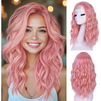 Lizzyhair Lizzy Short Wavy Wig 18 Inch Middle Part Curly Wavy Bob Wigs For Women Natural Lizzyhair Lizzy Short Wavy Wig 18 Inch Middle Part Curly Wavy Bob Wigs For Women Natural