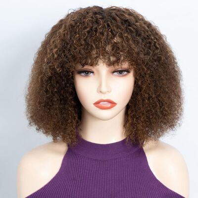 Fashion Idol Short Curly Bob Human Hair Wigs With Bangs Jerry Curl Brazilian Vi Fashion Idol Short Curly Bob Human Hair Wigs With Bangs Jerry Curl Brazilian Vi