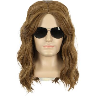 Yuehong Men Long Curly Wavy Brown Wig Film Anime Cospaly Costume Hair Heat Resi Yuehong Men Long Curly Wavy Brown Wig Film Anime Cospaly Costume Hair Heat Resi